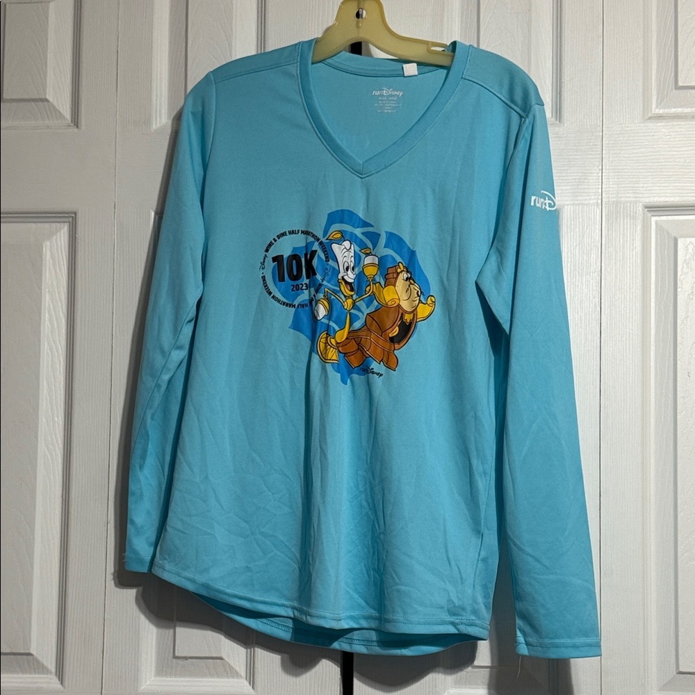 2023 Run Disney Beauty & the Beast Wine & Dine 10K Official Race top Shirt LARGE